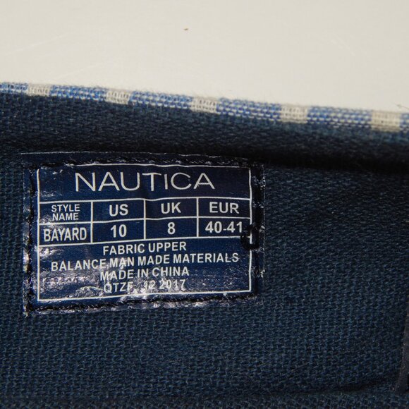Nautica Women's 10 Blue & White Stripe Fabric Shoes VNGUC - Picture 7 of 8